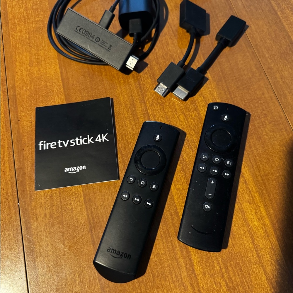 Amazon Fire TV Stick 4K Kit with Black Alexa Remote and Cables
